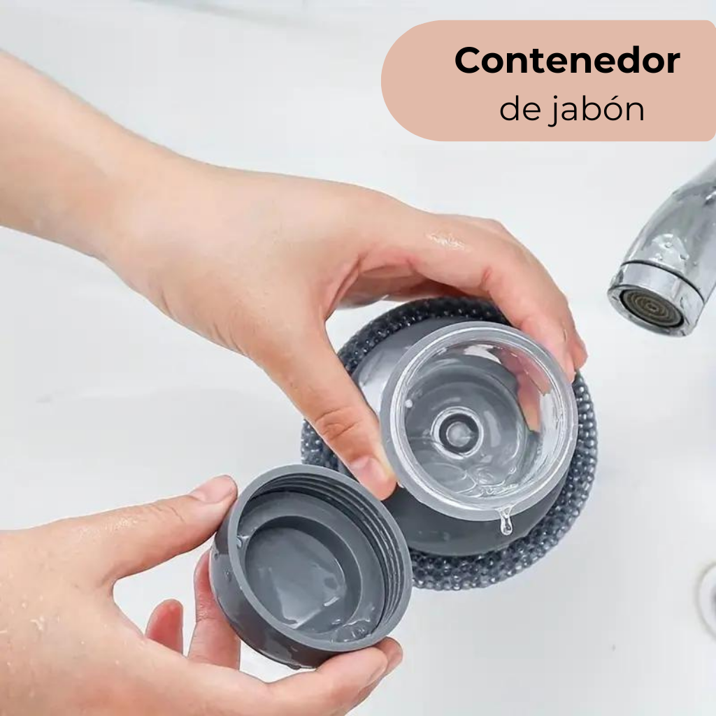 PratClean - Cepillo de cocina de acero con dosificador de Jabón!